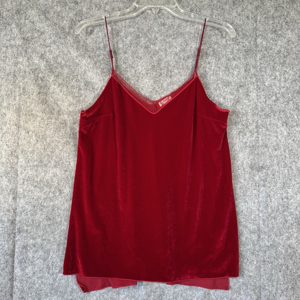 Intimately FREE PEOPLE Velvet Cami Top Size S Red Babydoll‎ Whimsigoth Romantic
